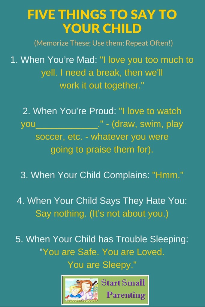 Five Things to Say to Your Child (1)